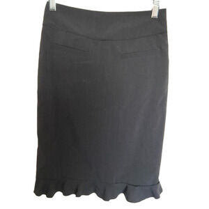 REBECCA Taylor grey wool ruffle skirt size 0
